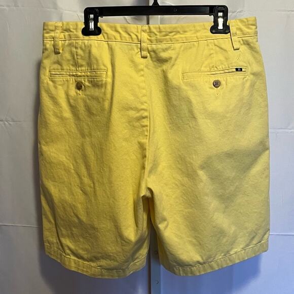 Nautica Classic Fit The Deck Shorts 35 Yellow Chino Shorts Boating Preppy Style - Picture 2 of 6